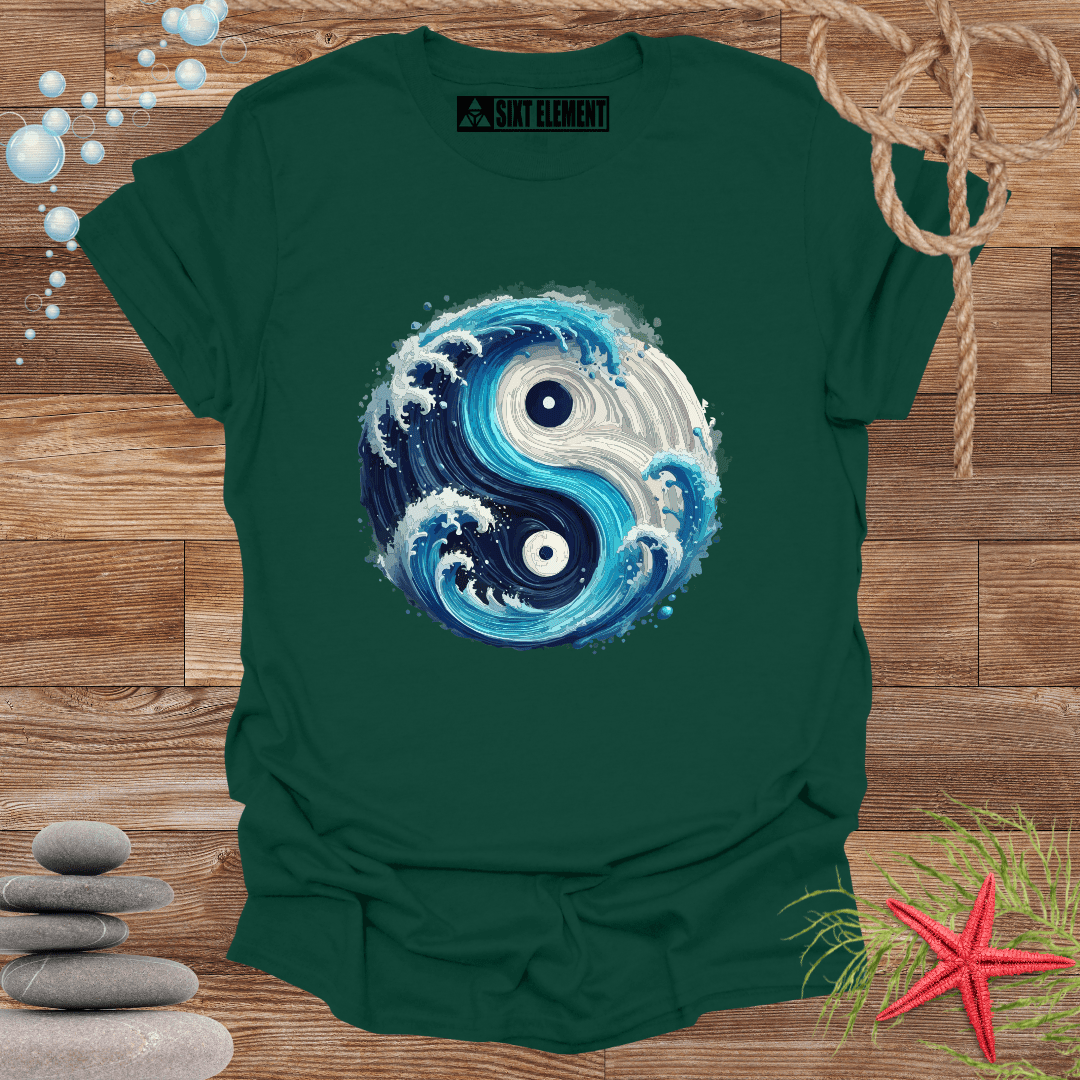 Yin-Yang Water Waves T-Shirt