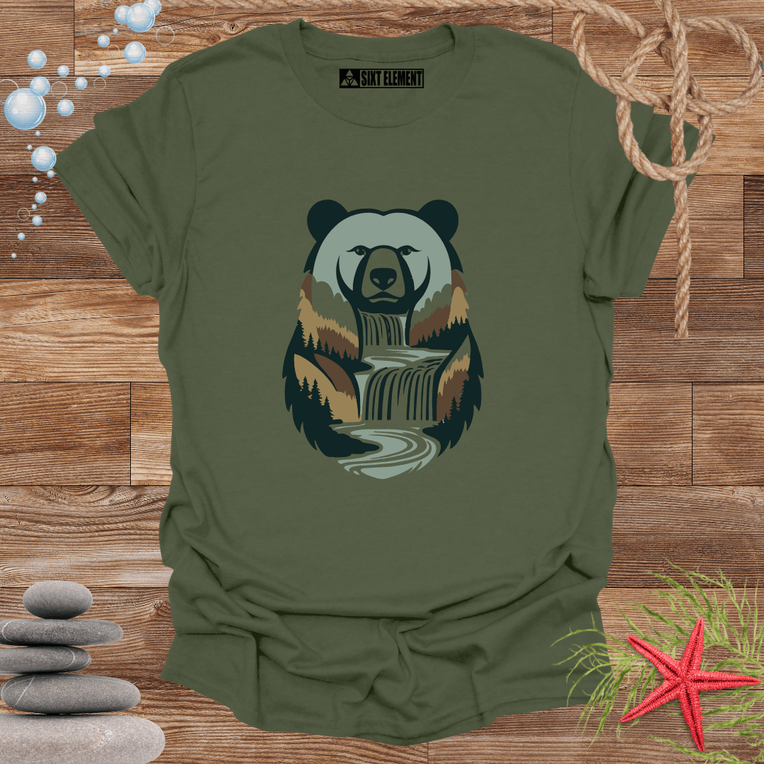 RETRO WATERFALL BEAR T-Shirt