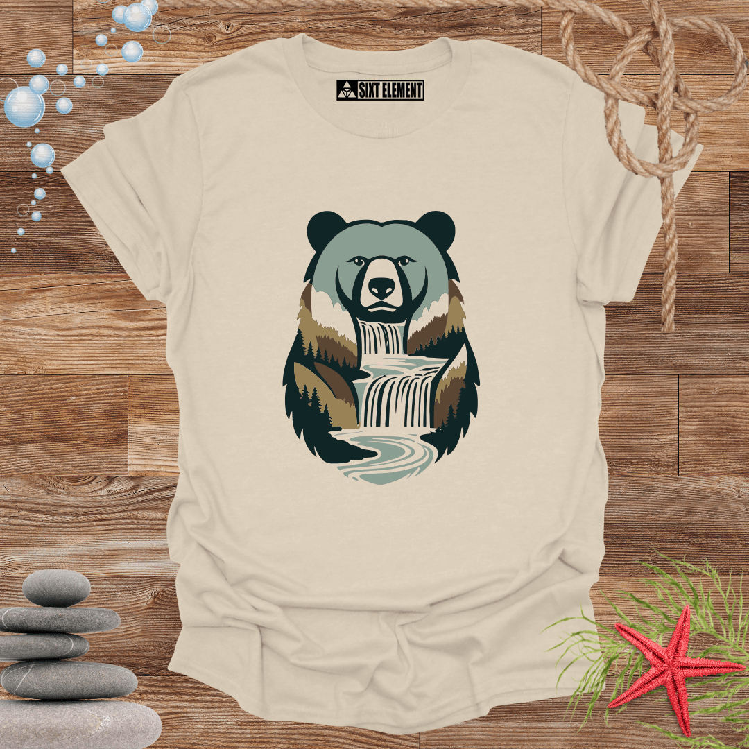 RETRO WATERFALL BEAR T-Shirt