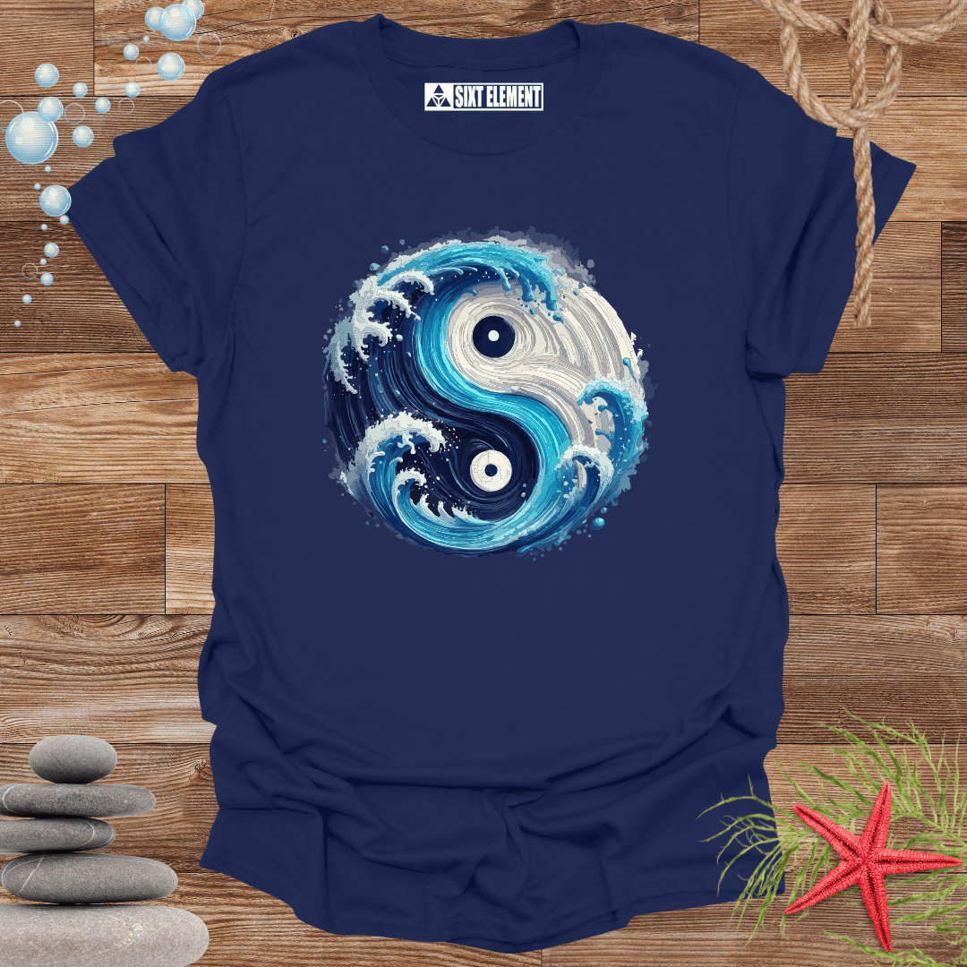 Yin-Yang Water Waves T-Shirt