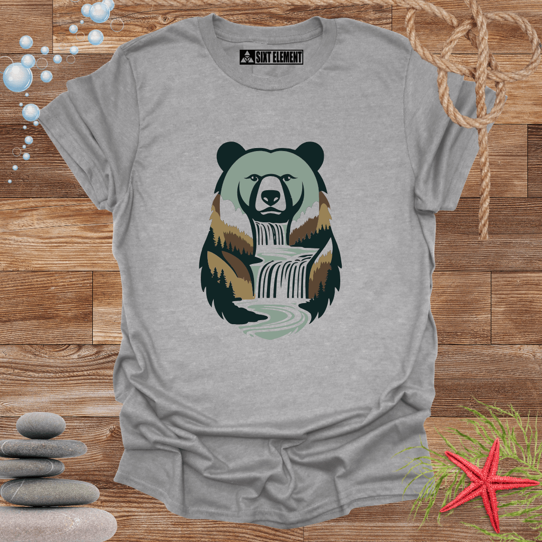 RETRO WATERFALL BEAR T-Shirt